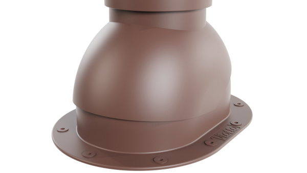 Труба вентиляционная Viotto, для готовой мягкой и фальцевой кровли, d-110мм, h-550мм, утепленная, коричневый шоколад (RAL 8017)